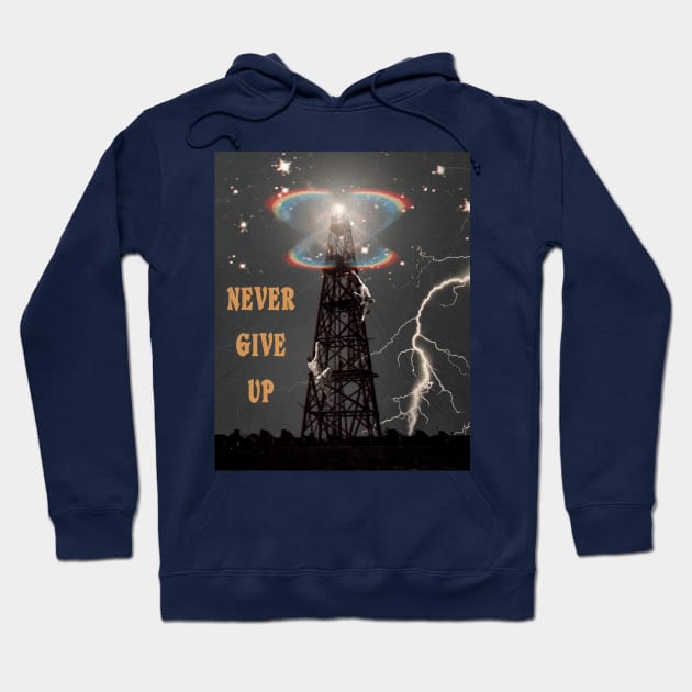 Never give up Hoodie by Aephicles